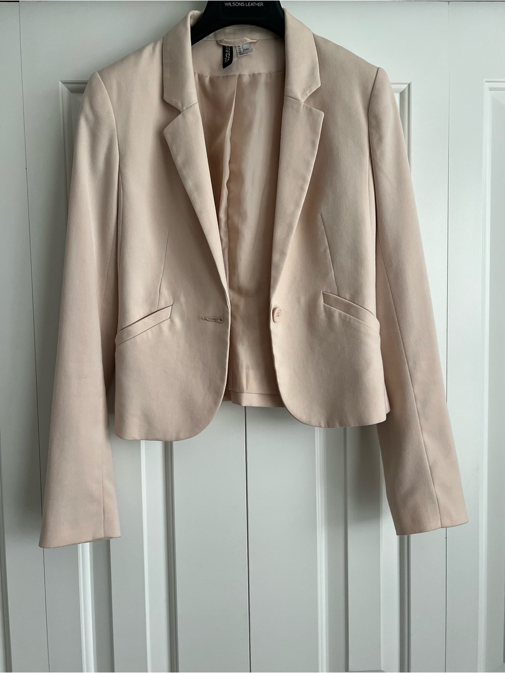 H&M Divided Beige Fitted Blazer Jacket Size 4 - Picture 2 of 6